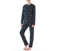 Schiesser Mädchen Schlafanzug Set Pyjama lang - 100% Organic Bio Baumwolle - Größe 140 bis 176