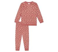 Schlafanzug lang Frottee Animal Print altrosa - Kids Nightwear 98