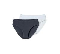 Schiesser Mädchen Slip 2-Pack Fresh Vibe Multipack - Weiss, Graphit - Größe 152