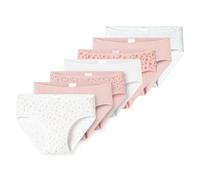 Slip SCHIESSER "Slip 7er Pack", Mädchen, Gr. 140, bunt (weiß, rosa), Obermaterial: 95% Baumwolle CO. 5% Elasthan EL., Unterhosen Slip (54514238-140) weiß, rosa