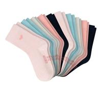 Kurzsocken SCHIESSER "Socken Legwear Kids 10P 10er Pack", Mädchen, Gr. 27-30, pink (rosa), Obermaterial: 75% Baumwolle CO. 24% Polyamid PA. 1% Elasthan EL., Socken (99463532-27) rosa