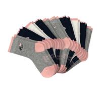 SCHIESSER Mädchen Socken, 10er Pack - "Legwear Kids", Muster, Baumwolmischung Grau 31-34