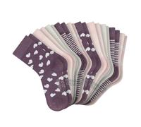 SCHIESSER Mädchen Socken, 10er Pack - "Legwear Kids", Muster, Baumwolmischung Lila 23-26