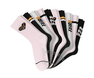 SCHIESSER Mädchen Socken, 10er Pack - "Legwear Teens", Muster, Baumwolmischung Rosa/Schwarz/Weiß 31-34