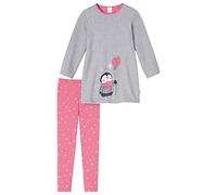 Schiesser Mädchen Zweiteiliger Schlafanzug Md lang, Gr. 98, Grau (grau-Mel. 202)