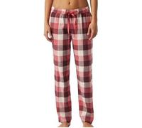 Schiesser Mix and Relax Long Flannel Pants Rot Muster Baumwolle 42 Damen