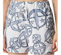 Schiesser Mix and Relax Women Shorts Weiß Muster Baumwolle Large Damen