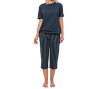 Schiesser - Mix - Organic Cotton - Schlafanzug 3/4-Länge (40 Blau gestreift/Dunkelblau)