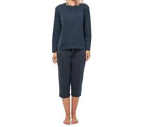 Schiesser - Mix - Organic Cotton - Schlafanzug 3/4-Länge (44 Blau gepunktet/Dunkelblau)