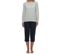 Schiesser - Mix - Organic Cotton - Schlafanzug 3/4-Länge (46 Blau gepunktet/Grau)