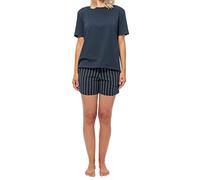 Schiesser - Mix - Organic Cotton - Schlafanzug kurz (40 Blau gestreift/Dunkelblau)