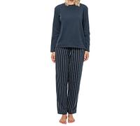Schiesser - Mix - Organic Cotton - Schlafanzug lang (38 Blau gestreift/Dunkelblau)