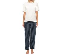 Schiesser - Mix - Organic Cotton - Schlafanzug lang (48 Blau gestreift/Creme)