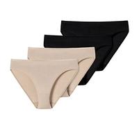 Schiesser - Modal Essentials - Tai Slip - 4er Pack (42 Schwarz/Sand)