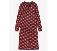 Schiesser Comfort Essentials Longsleeve Sleepshirt Rot Baumwolle 46 Damen
