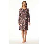 Nachthemd langarm Blumen mauve bedruckt - Comfort Nightwear 38
