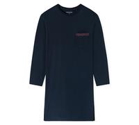 Schiesser Herren lang-Bigshirt-Sleepshirt-Organic Cotton-Comfort Nightwear Nachthemd, Nachtblau_182901, 52