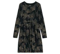 Nachthemd langarm Interlock Ginkgo schwarz - Modern Nightwear 38