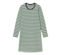 Nachthemd SCHIESSER "Casual Essentials", Damen, Gr. 38, N-Gr, mineral, Single Jersey, Obermaterial: 100% Baumwolle, casual, bequem ca. Mitte Knie, Rundhals, Langarm, Kleider, mit langen Ärmeln, seitli