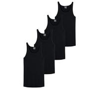 Schiesser - Original Classics Feinripp - Unterhemd/Tanktop - 4er Pack (8 Schwarz)