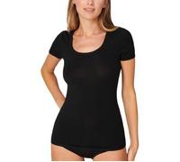 SCHIESSER Damen T-Shirt - Rundhals, Unterhemd, Personal Fit, Basic, Stretch Schwarz 2XL