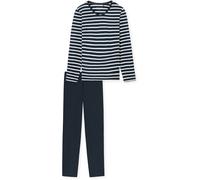 Schiesser Damen Schlafanzug lang nachtblau 181756-804 - 48