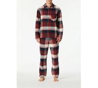 Schiesser Pyjama Herren Flanelle rot kariert, 54 (XL)