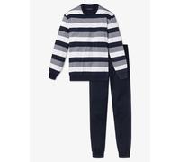 Schiesser Herren Schlafanzug Pyjama lang dunkelblau | 62