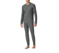 Schiesser Pyjama Herren Rundhals Jersey-Baumwolle grau, 54 (XL)