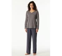 Schiesser Pyjama in Anthrazit - Größe 40 | Damen Loungewear