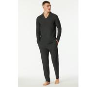 Schiesser Pyjama in Anthrazit - Größe 56 | Herren Waesche