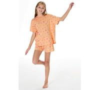 Schlafanzug kurz Sommer pfirsichorange - Teens Nightwear 176