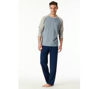 SCHIESSER - Schlafanzug lang dunkelblau - Gr. - 48