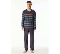 Schiesser Herren Schlafanzug lang-Nightwear Set Pyjamaset, Graphit_182605, 54