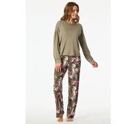 Schiesser Pyjama in Dunkelgrün - Größe 36 | Damen Loungewear