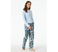 Schiesser Pyjama in Hellblau - Größe 46 | Damen Loungewear