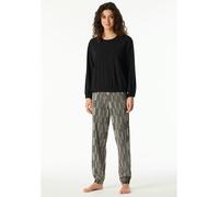 Schiesser Pyjama in Schwarz - Größe 40 | Damen Loungewear