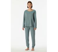 Schiesser Pyjama in Türkis - Größe 36 | Damen Loungewear