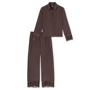 SCHIESSER - Pyjama lang deep brown - Gr. - 38