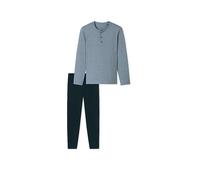 Schlafanzug SCHIESSER "Casual Essentials" Gr. 50, blau (nachtblau) Damen Homewear-Sets (76783864-50) nachtblau