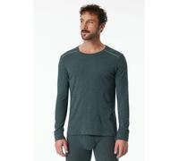 Schiesser Shirt langarm blau meliert - Comfort Fit für Herren 5