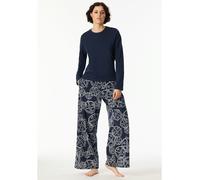 Schiesser Pyjama-Oberteil in Dunkelblau - Größe 36 | Damen Loungewear