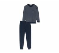 Schiesser Pyjama-Set - Herren - Gr. S - dunkelblau