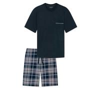 Schiesser - Pyjama Short - Comfort Fit - Schwarz-Marine