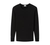 Schiesser Revival Longsleeve Herren Langarm Rundhals Baumwolle schwarz, M