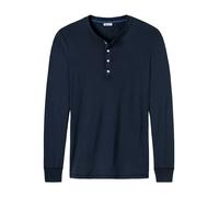 Schiesser Revival Longsleeve Herren Regular Fit Langarm Baumwolle blau, XL