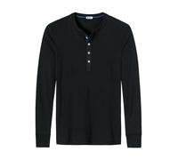 Schiesser Revival Longsleeve Herren Regular Fit Langarm Baumwolle schwarz, M