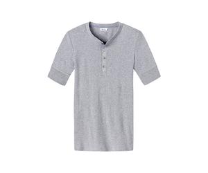 Schiesser Revival T-Shirt Herren Regular Fit Langarm Baumwolle grau, M