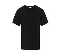 Schiesser Revival T-Shirt Herren Rundhals Baumwolle schwarz, M