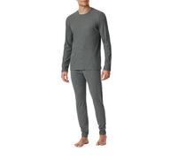Schiesser Schlafanzüge Herren Rundhals Jersey-Baumwolle grau, 54 (XL)